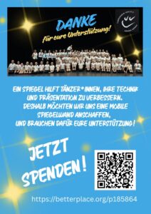 Spendenaufruf der Tänzer